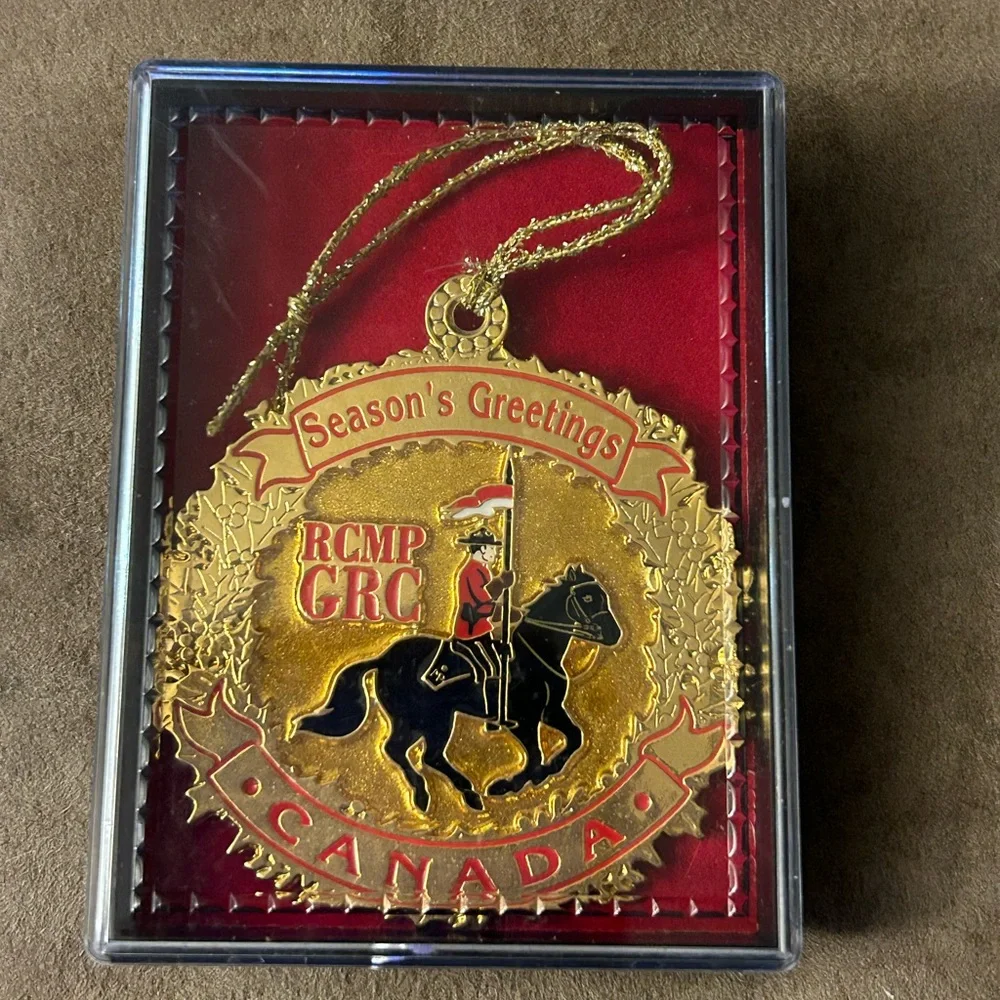 Royal Canadian Mounted Police Pewter Christmas Ornament
